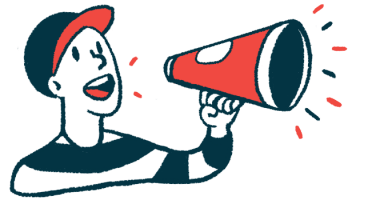 Illustration of person with megaphone cone.