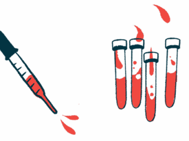 An illustration shows blood in a dropper next to four vials that also contain blood.