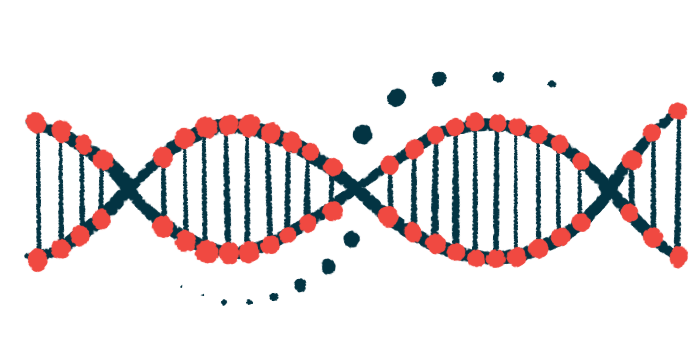 A DNA strand is illustrated.